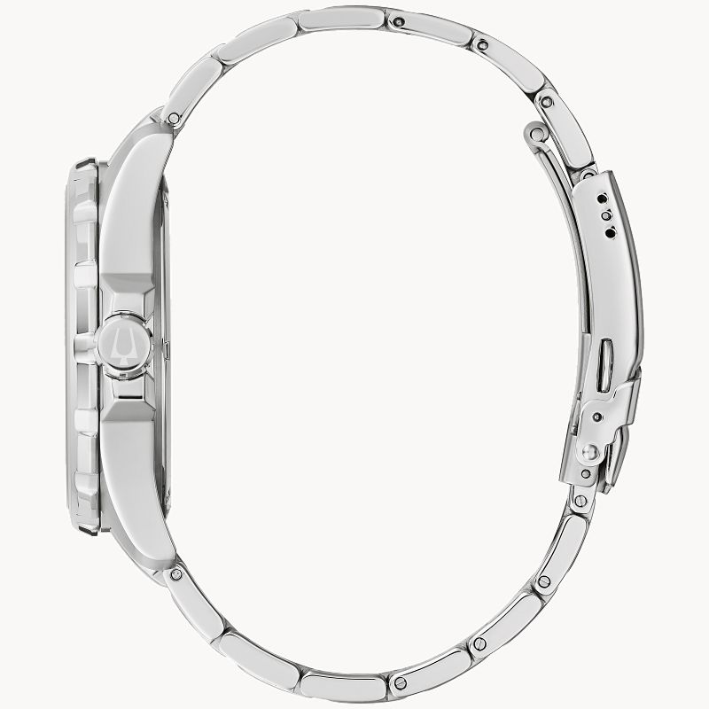 Black Dial Stainless Steel Bracelet Marine Star 96B382 | Bulova Black Dial Stainless Steel Bracelet Marine Star 96B382 | Bulova